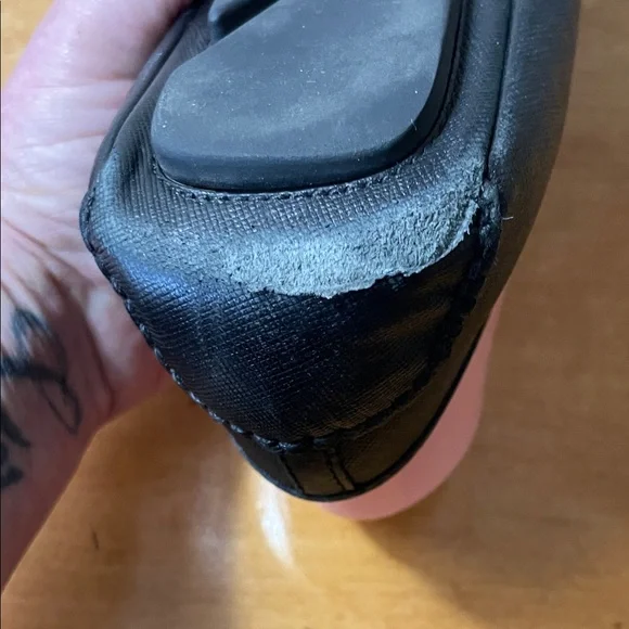 Michael Kors Black Leather MK Logo Ballet Flats. Size 10 - Picture 12 of 14